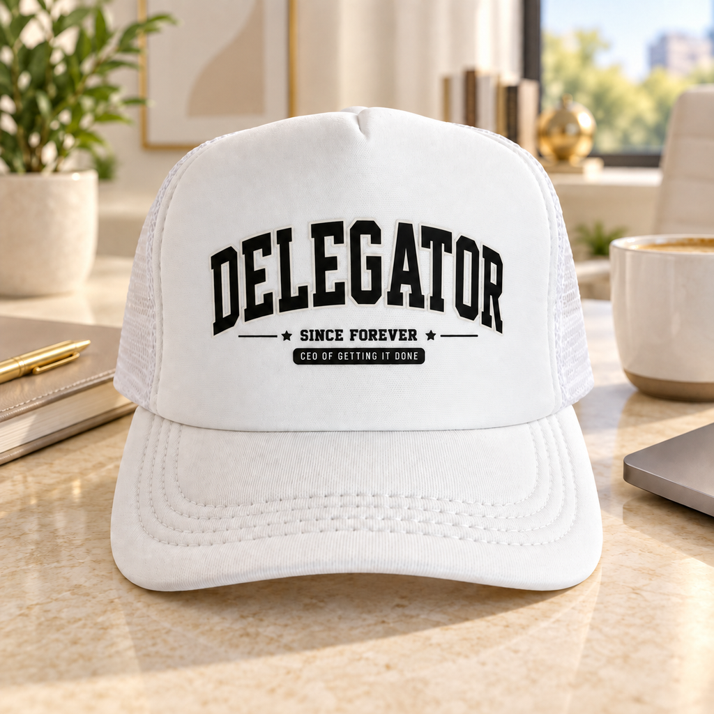 Front view of Delegator CEO of Getting It Done hat