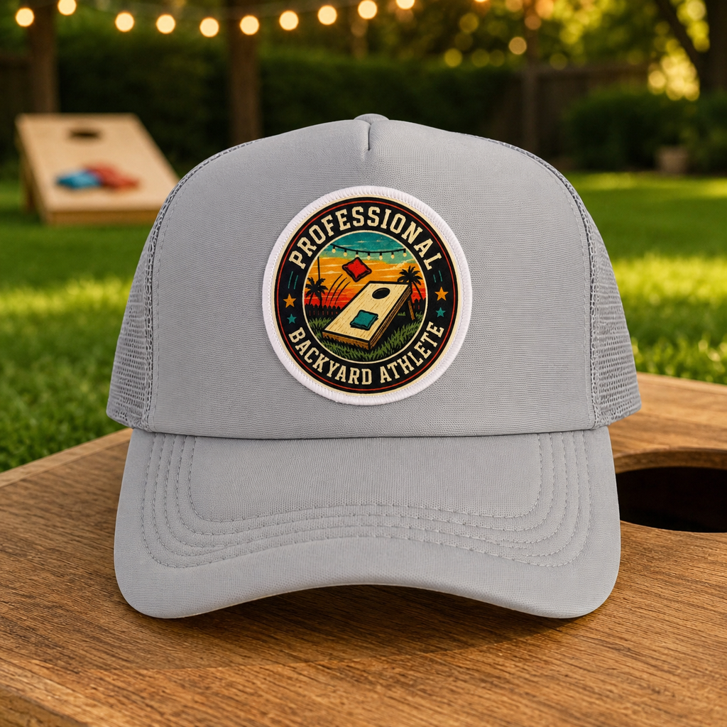 Professional Backyard Athlete Foam Trucker Hat – Gray Snapback