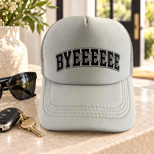 Bye Bye Hat Foam Trucker Hat – Funny Adjustable Snapback Cap for Fun and Style