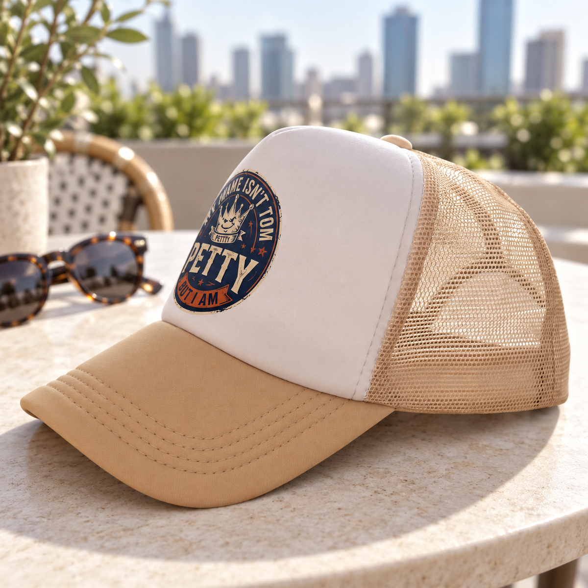 Funny Trucker Hat - My Name Isn't Tom But I Am Petty Snapback Cap for Ironic Laughter