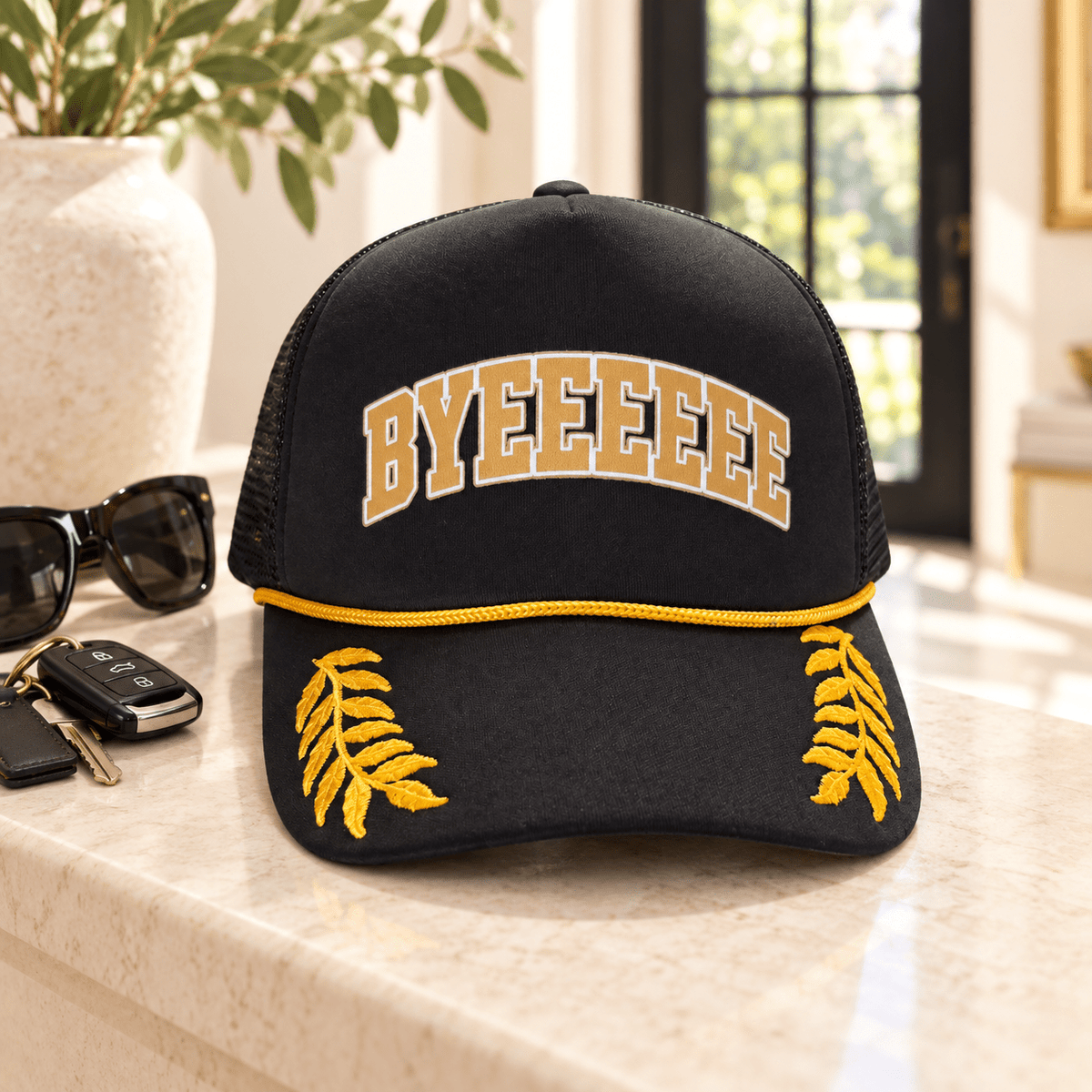 Bye Bye Hat Foam Trucker Hat – Funny Adjustable Snapback Cap for Fun and Style - Knox Co