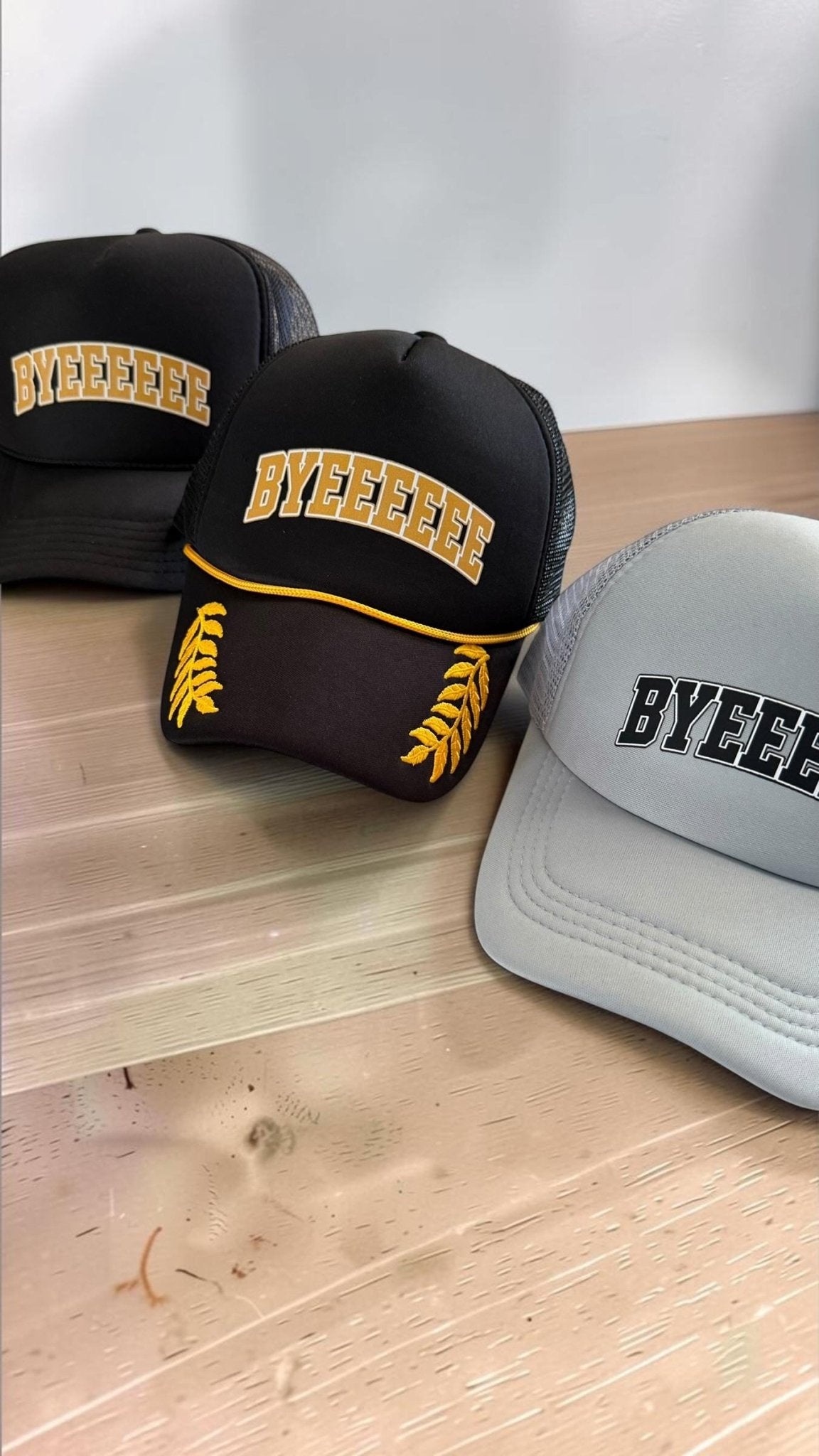 Bye Bye Hat Foam Trucker Hat, Funny Adjustable Snapback Cap With Breathable Mesh - Knox Co