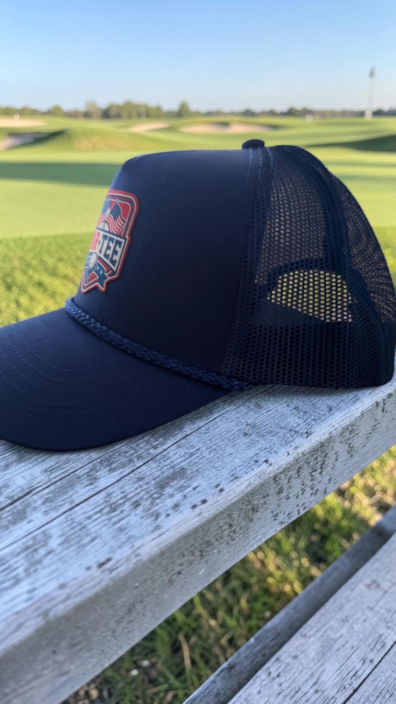 Par-Tee Golf Rope Hat | Funny Patriotic Golf Hat | USA Golf Trucker Ha