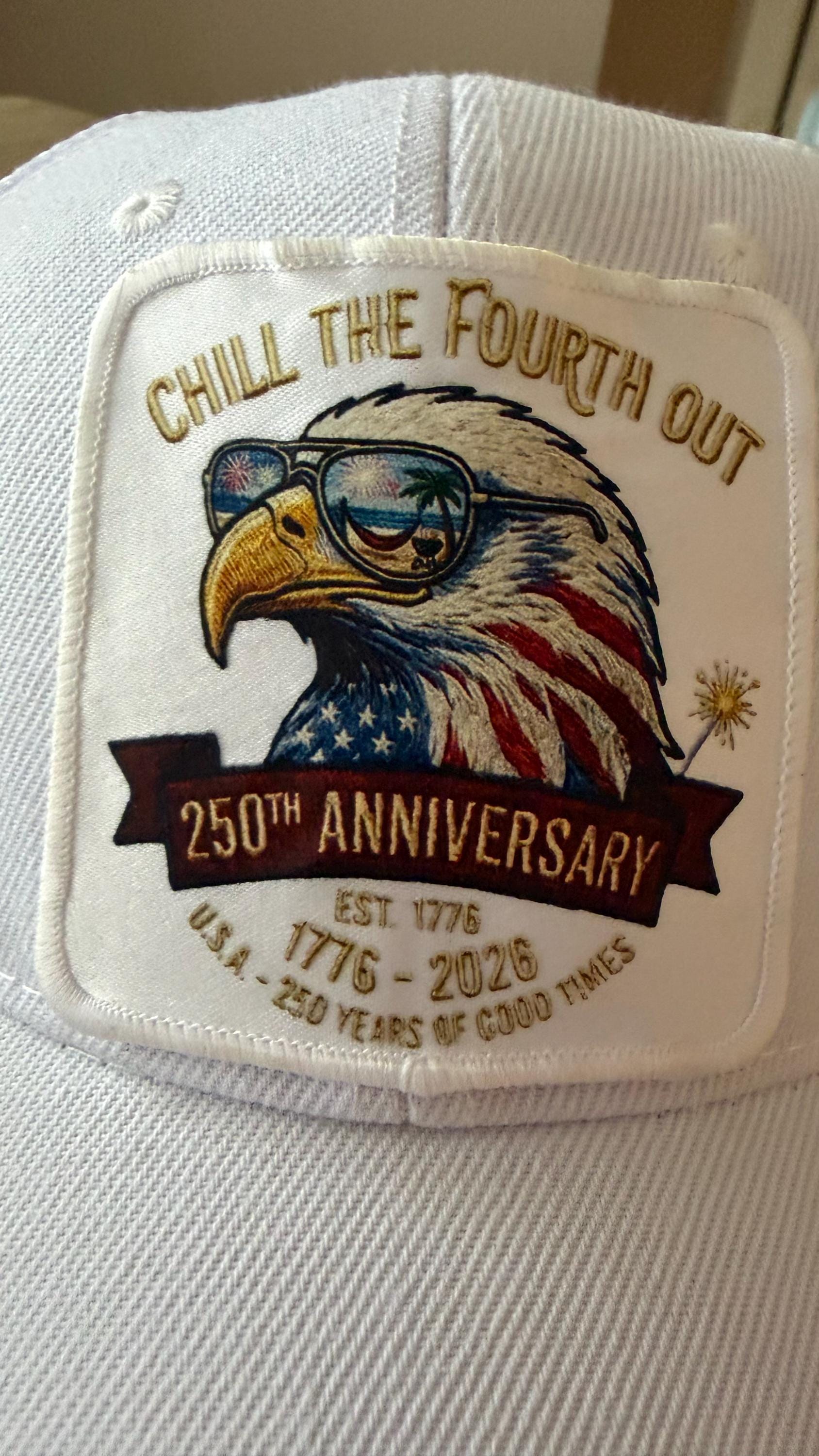 Patriotic Eagle Trucker Hat, USA 250th Anniversary Patch Cap, 1776-2026 Summer Wear