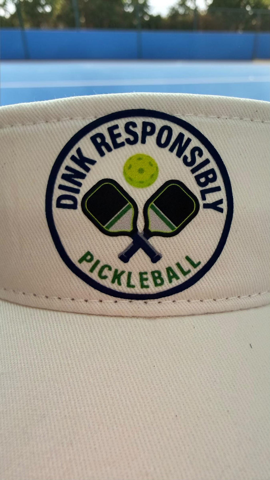 Funny Pickleball Visor | Dink Responsibly Court Hat, Lightweight Adjus