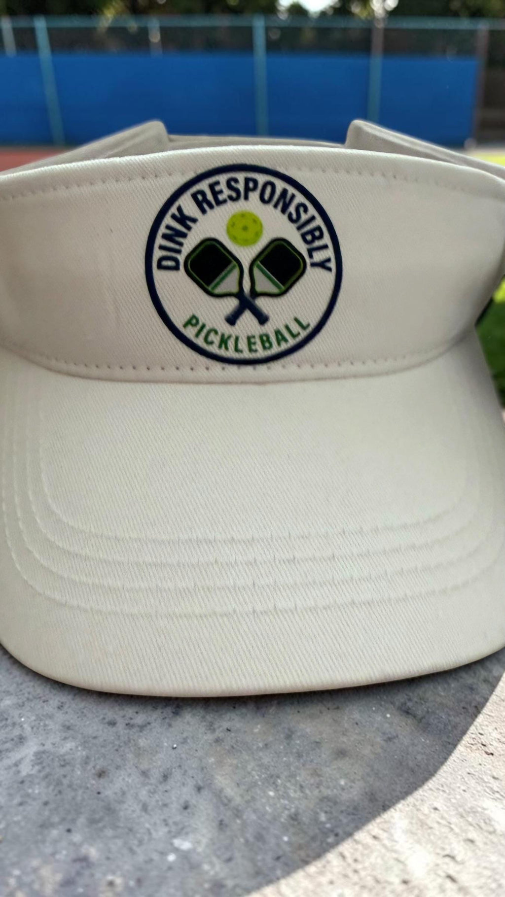 Funny Pickleball Visor | Dink Responsibly Court Hat, Lightweight Adjus