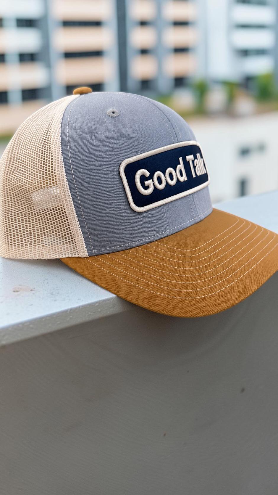 Good Talk Premium Richardson 112 Trucker Hat | Embroidered Patch Snapback