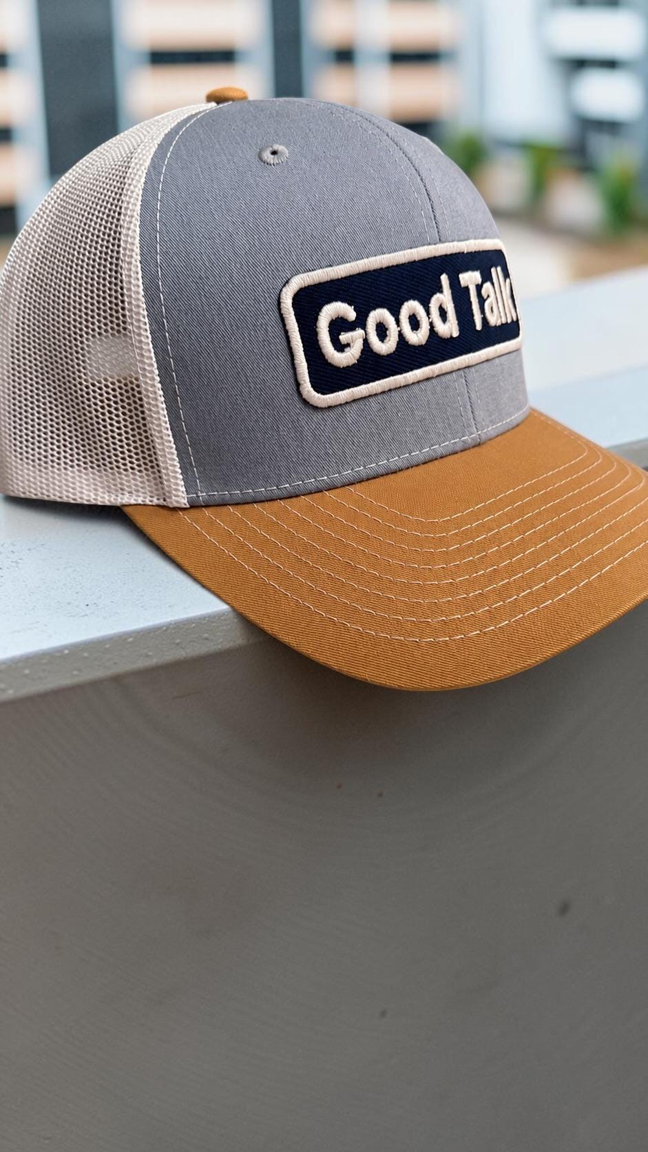 Good Talk Premium Richardson 112 Trucker Hat | Embroidered Patch Snapback