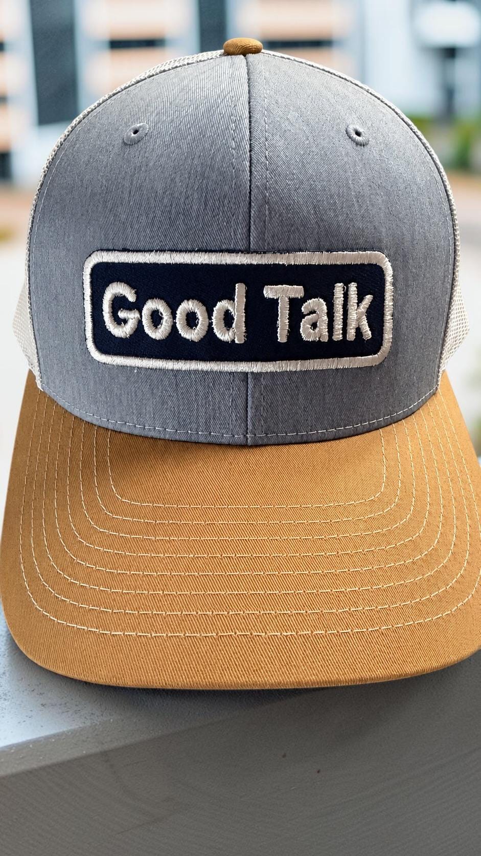 Good Talk Premium Richardson 112 Trucker Hat | Embroidered Patch Snapback