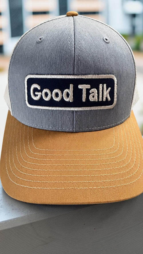 Good Talk Premium Richardson 112 Trucker Hat | Embroidered Patch Snapback
