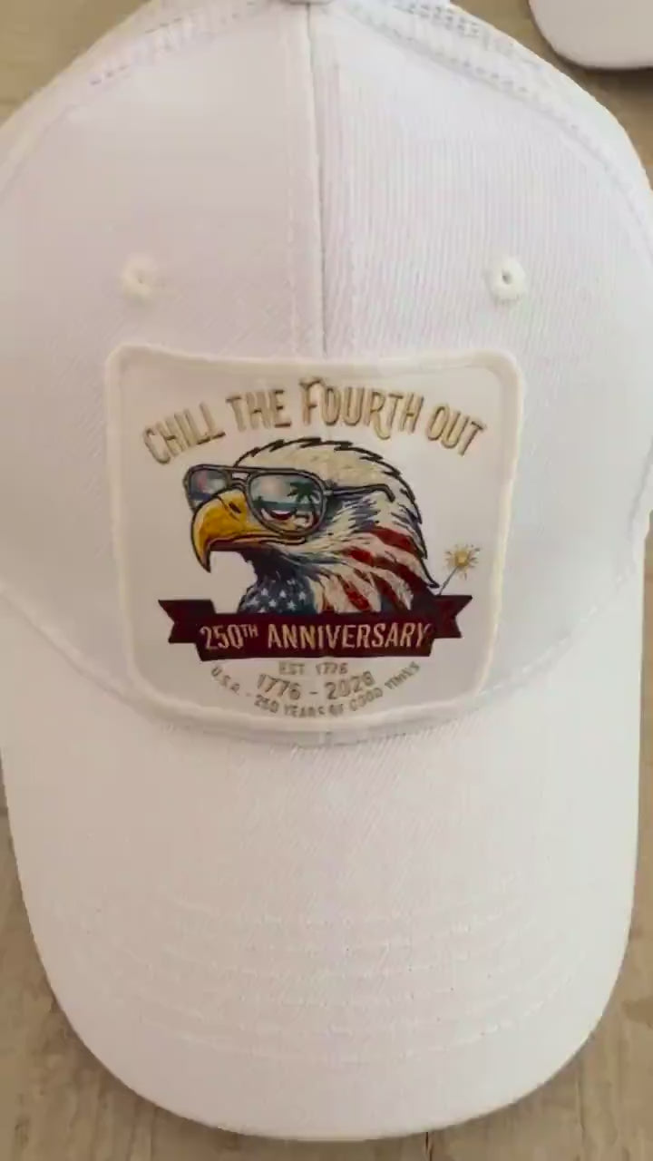 Patriotic Eagle Trucker Hat, USA 250th Anniversary Patch Cap, 1776-2026 Summer Wear