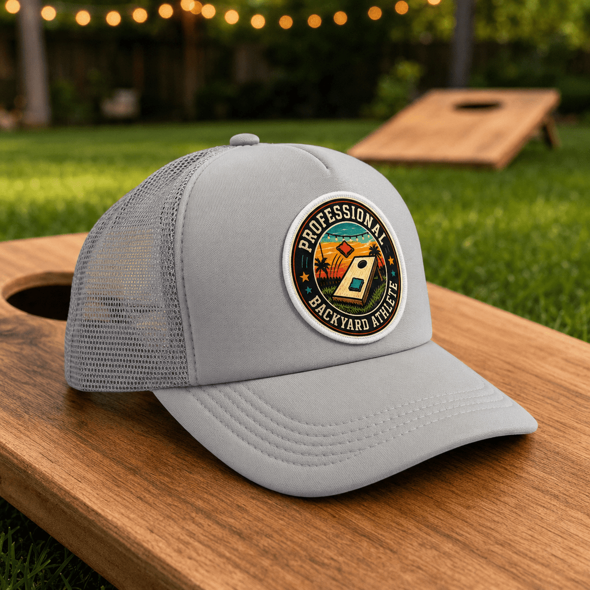 Professional Backyard Athlete Foam Trucker Hat – Gray Snapback - Knox Co