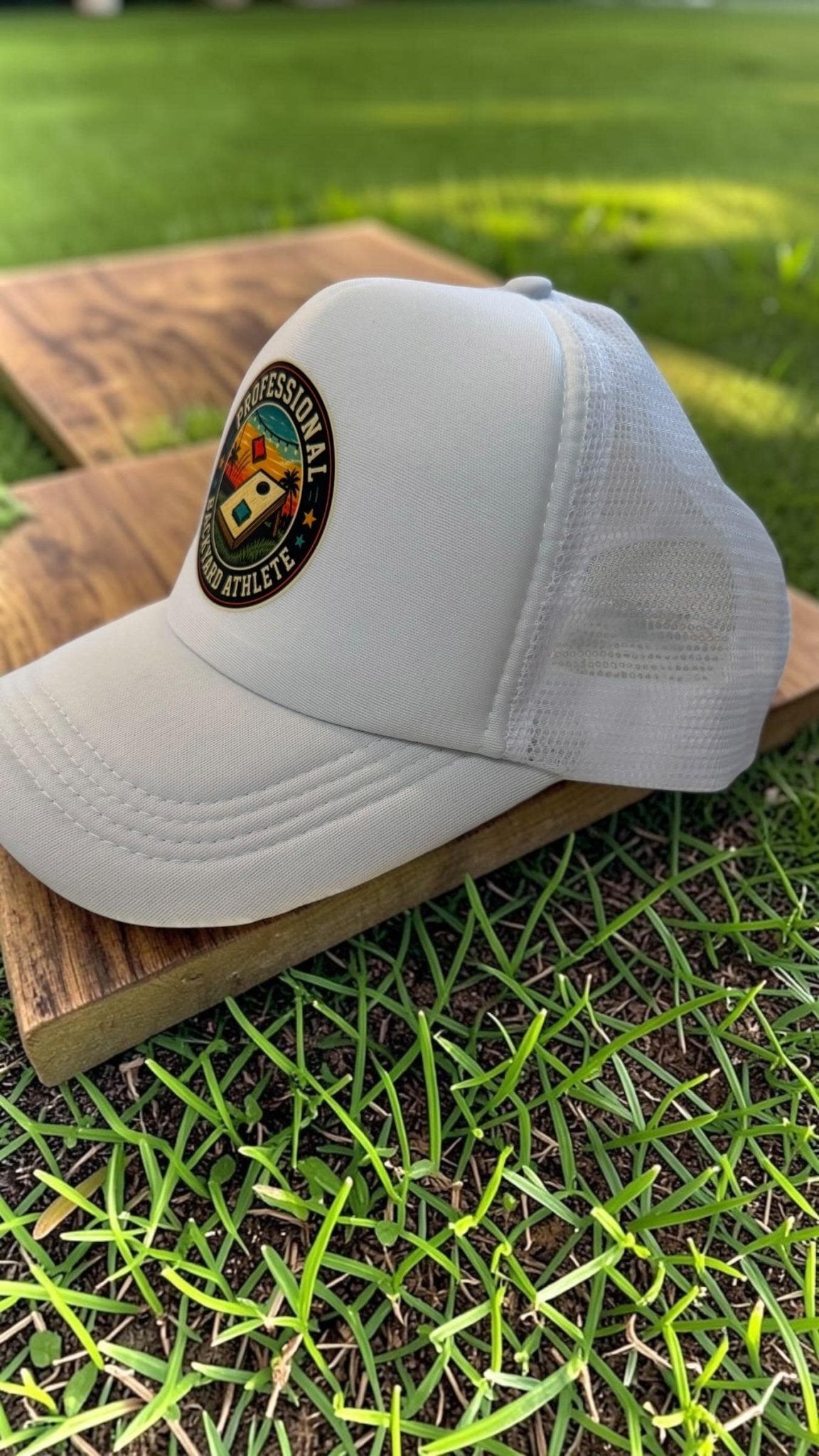 Professional Backyard Athlete Retro Cornhole Trucker Hat With Foam Front And Snapback - Knox Co