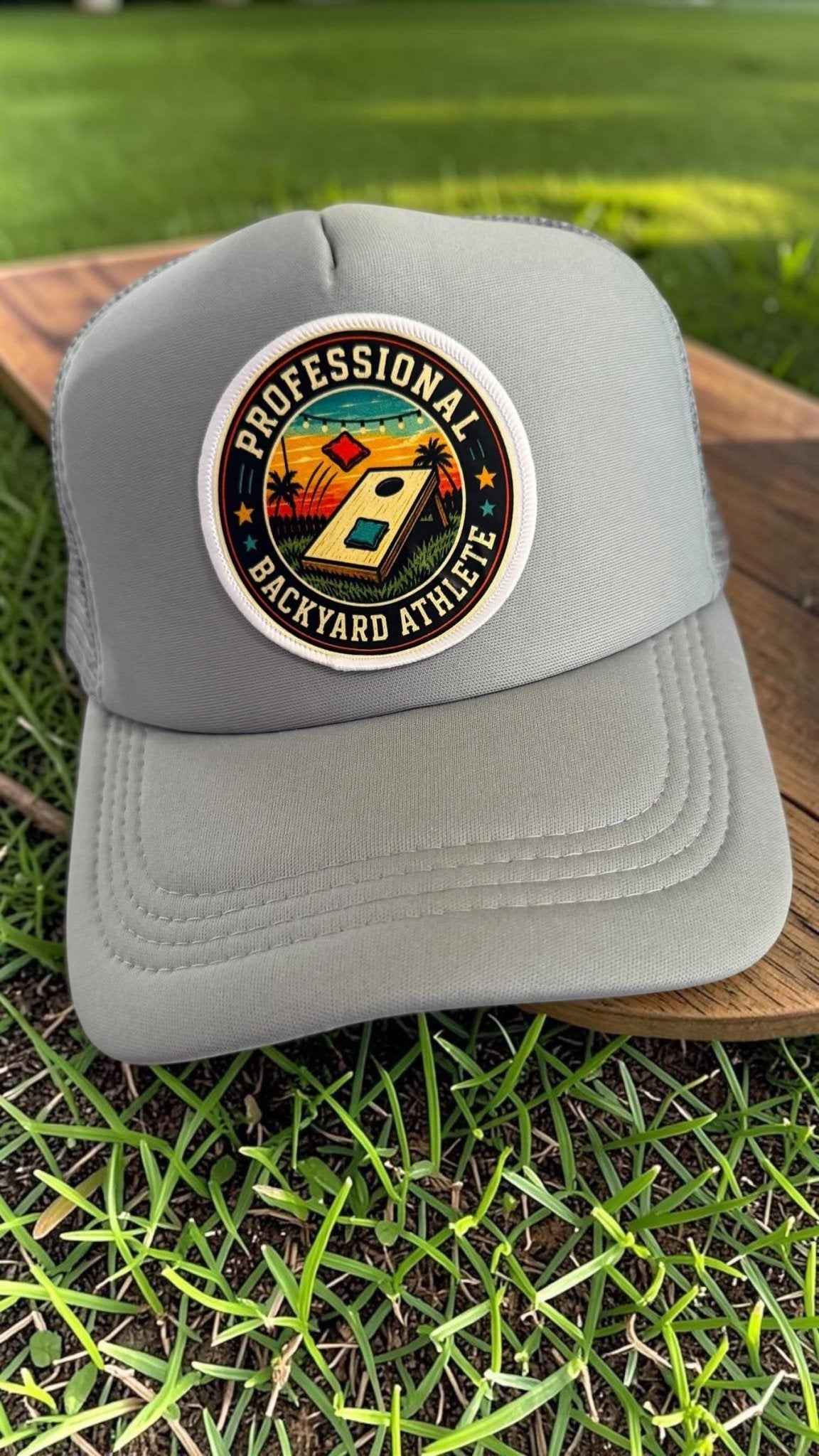 Elevate Your Game with the Retro Cornhole Trucker Hat