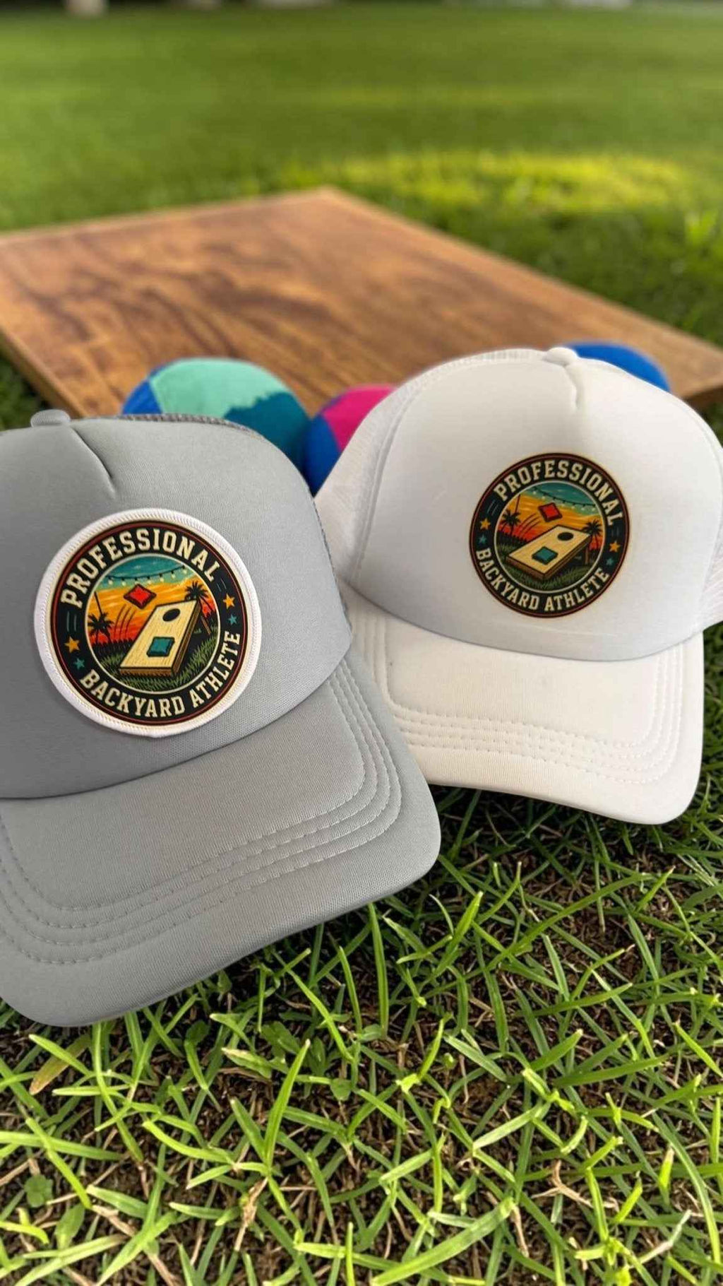 Elevate Your Game with the Retro Cornhole Trucker Hat