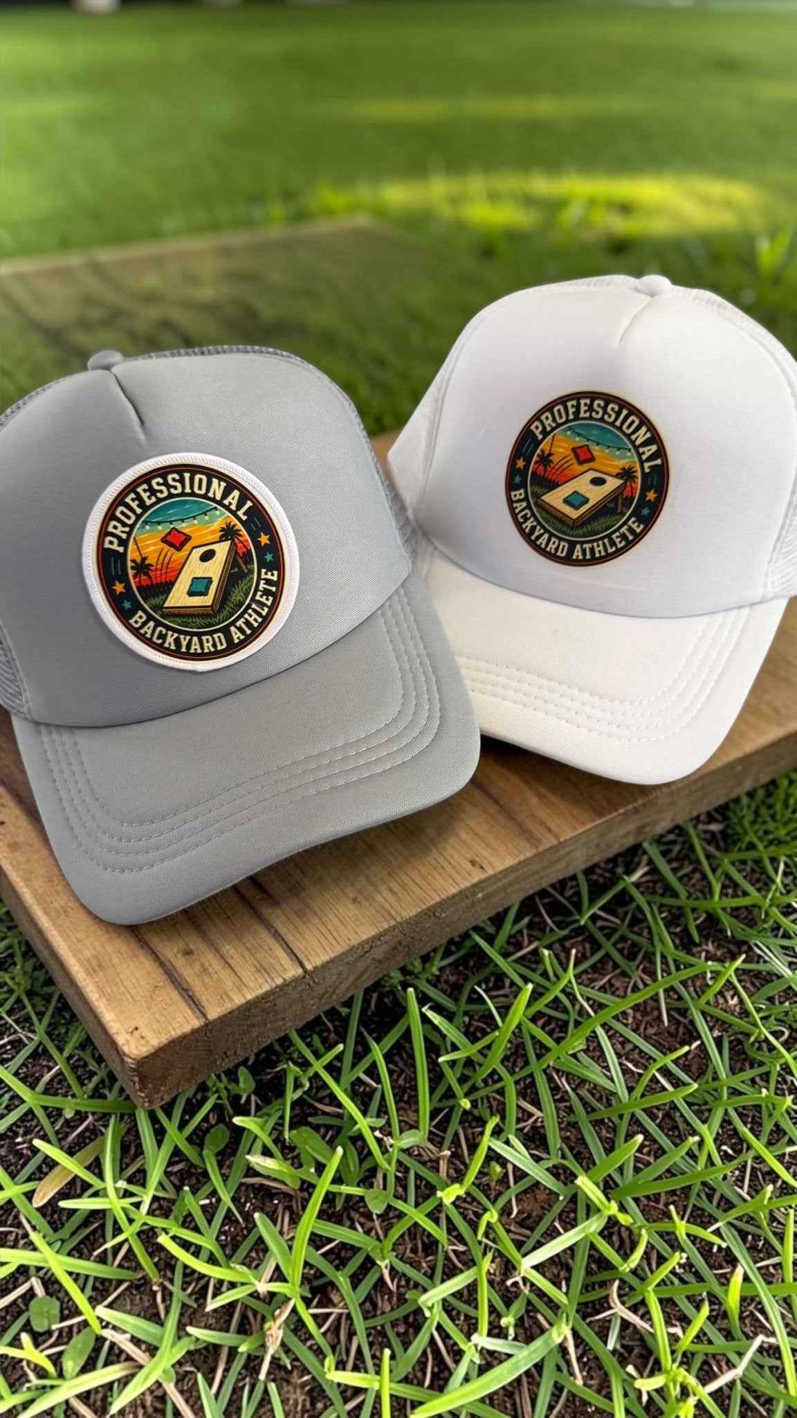 Elevate Your Game with the Retro Cornhole Trucker Hat