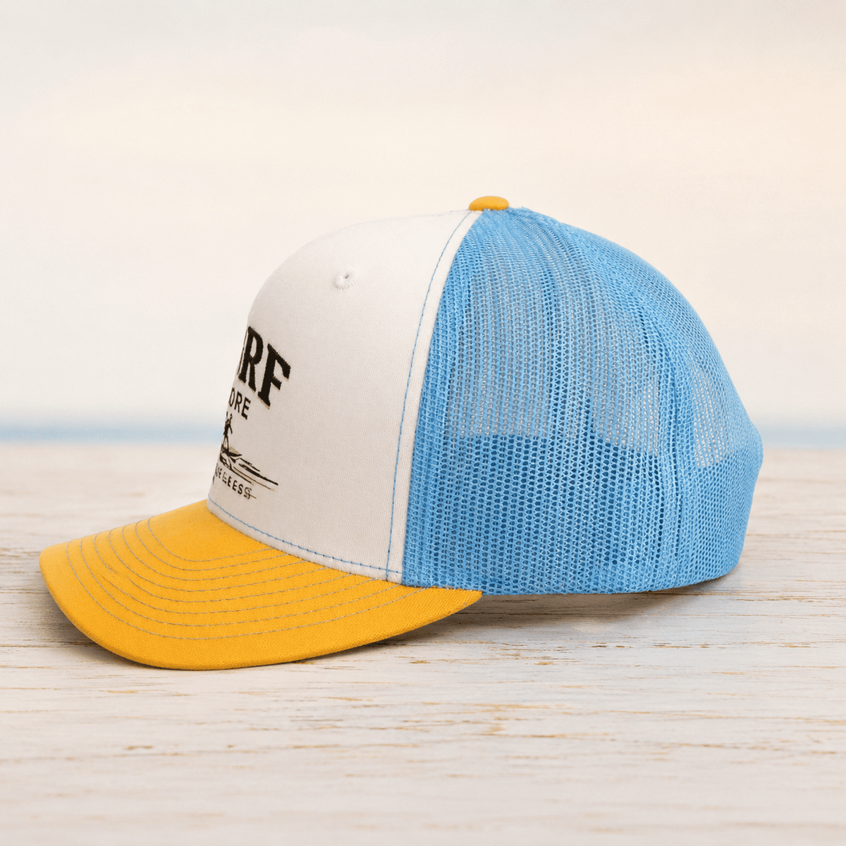 Surf More Worry Less Trucker Hat – Embrace the Coastal Vibes - Knox Co
